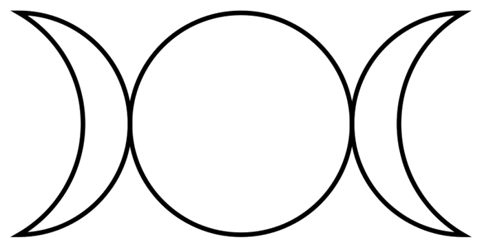 Transparent Triple Moon Symbol