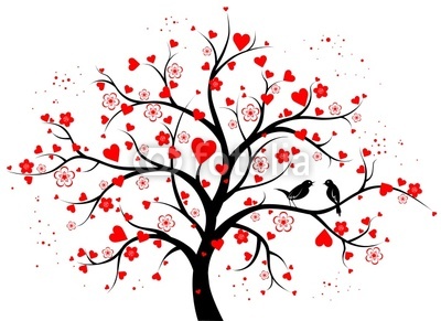 Tree with Heart Leaves Tree with Heart Leaves