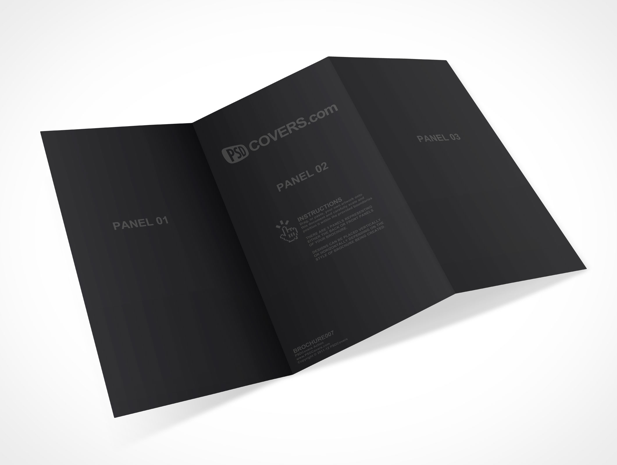 Tri-Fold Brochure Mockup PSD