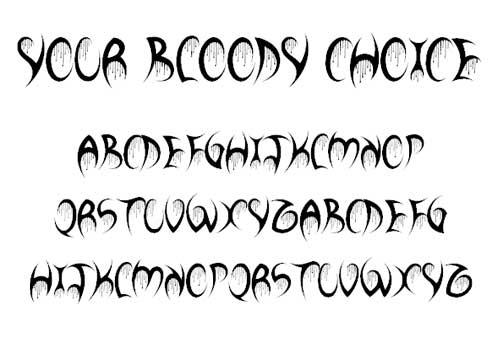 Tribal Tattoo Designs Letters Fonts