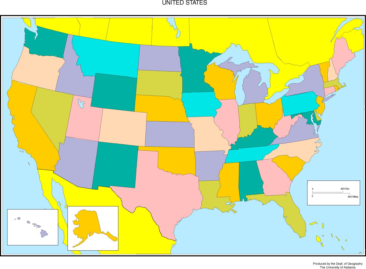 United States Map Blank Color