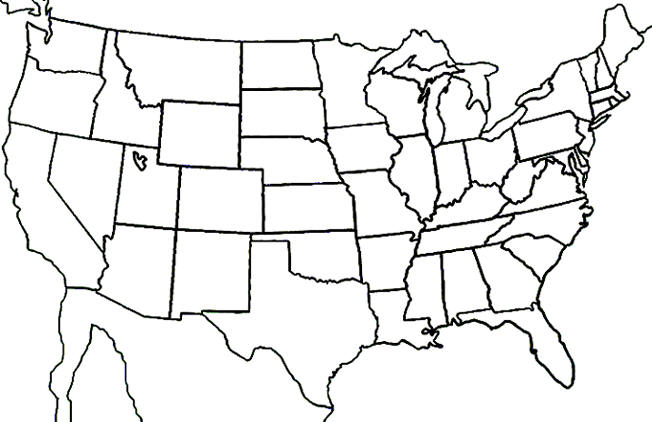 United States Map Blank Template