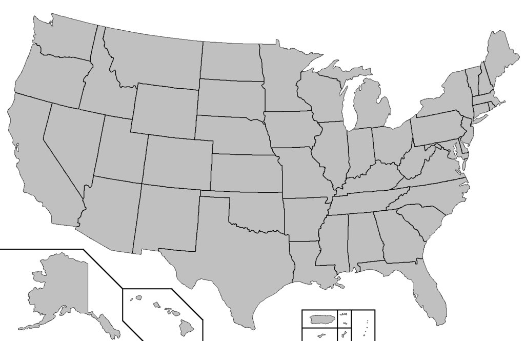 United States Map Blank