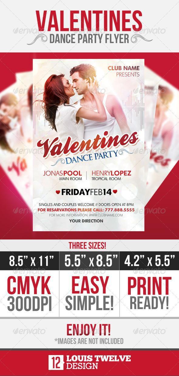 Valentine Dance Flyer Template