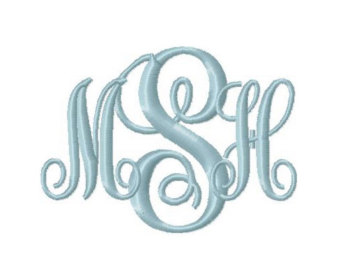Vine Monogram Embroidery Font