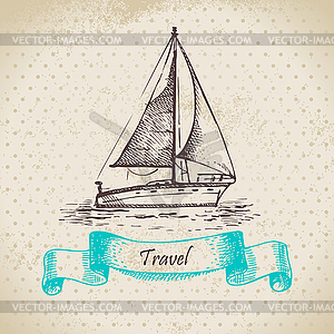 Vintage Boat Clip Art