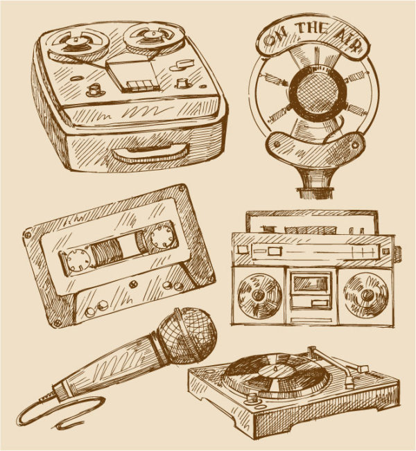 Vintage Microphone Vector Free Download