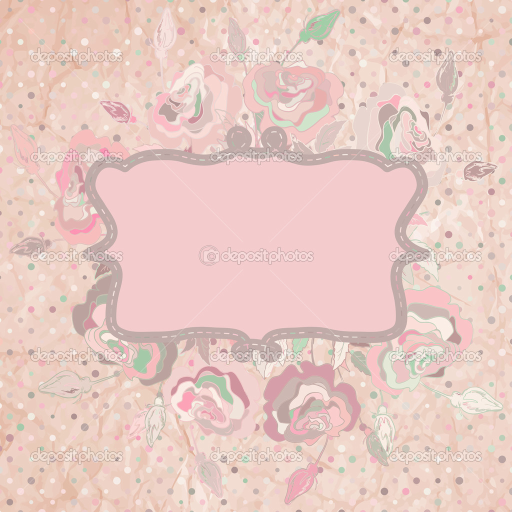 Vintage Pink Roses Paper