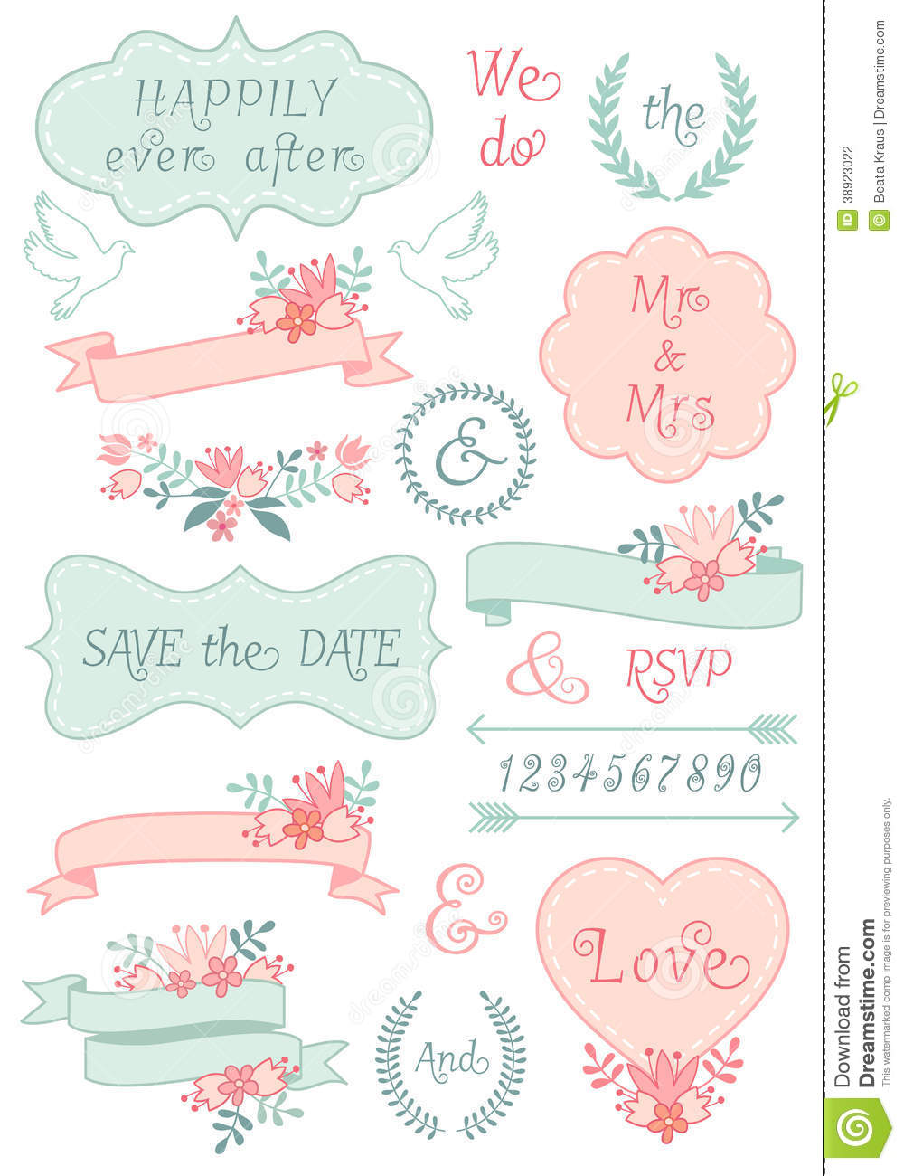 Vintage Wedding Vector