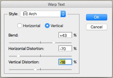 Warp Text Photoshop