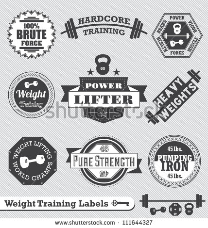 Weight Lifting Vector Art