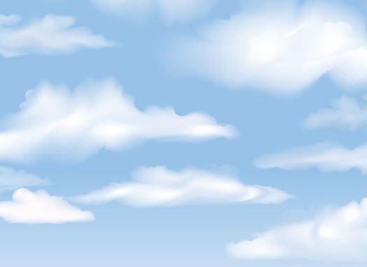 White Blue Sky with Clouds