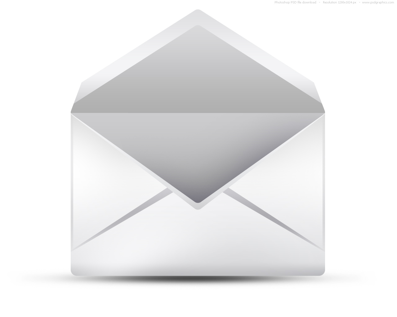 White Open Envelope Icon