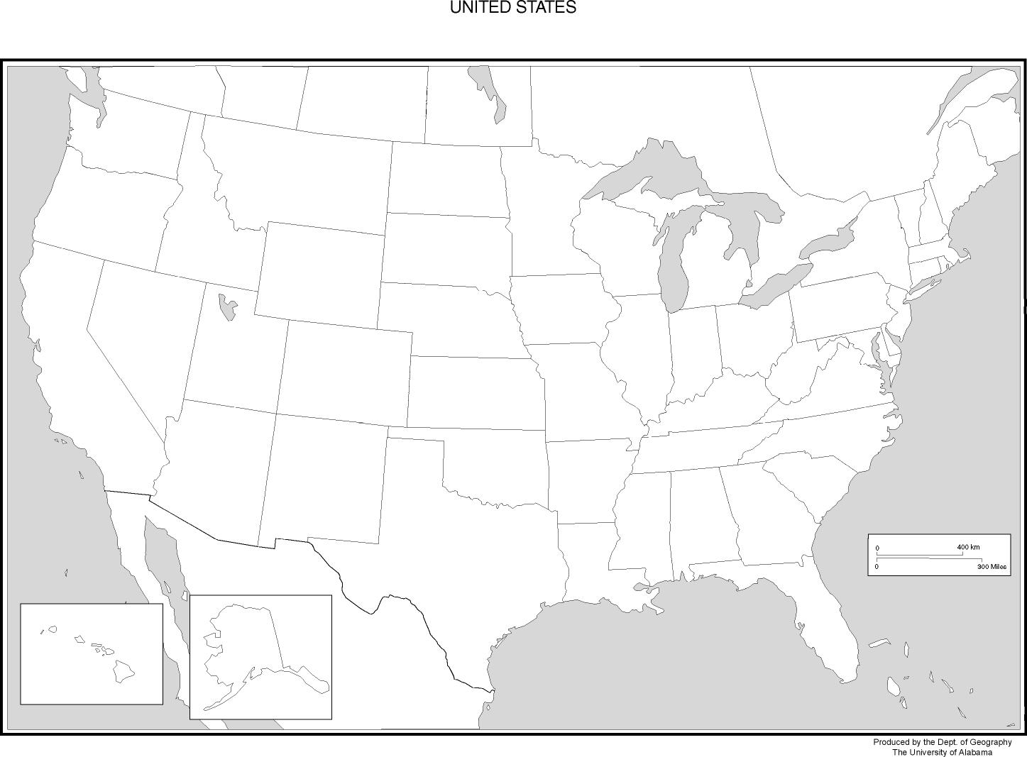 White United States Map