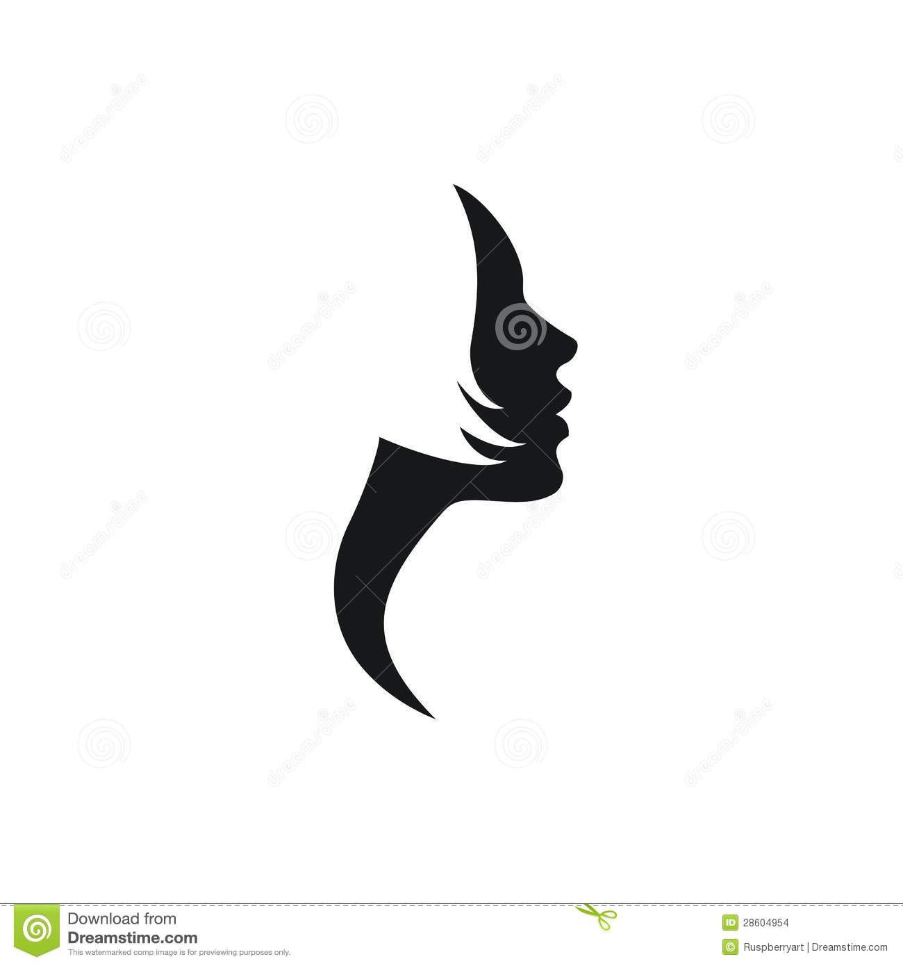 Woman Face Profile Vector