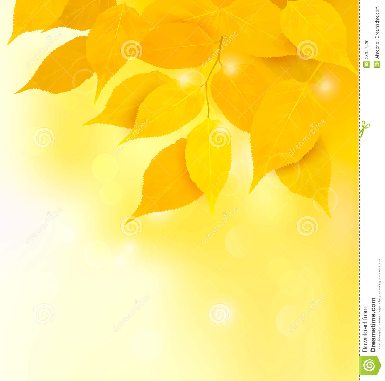 Yellow Autumn Leaves Vector