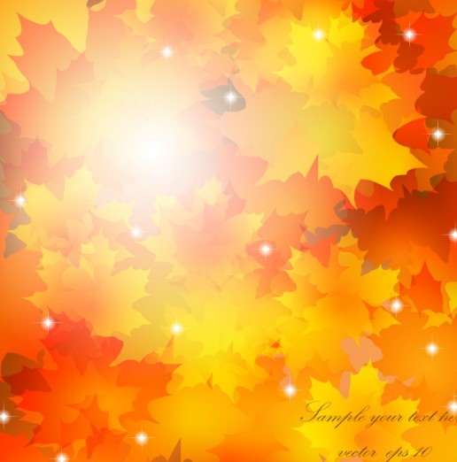 Yellow Fall Leaves Vector