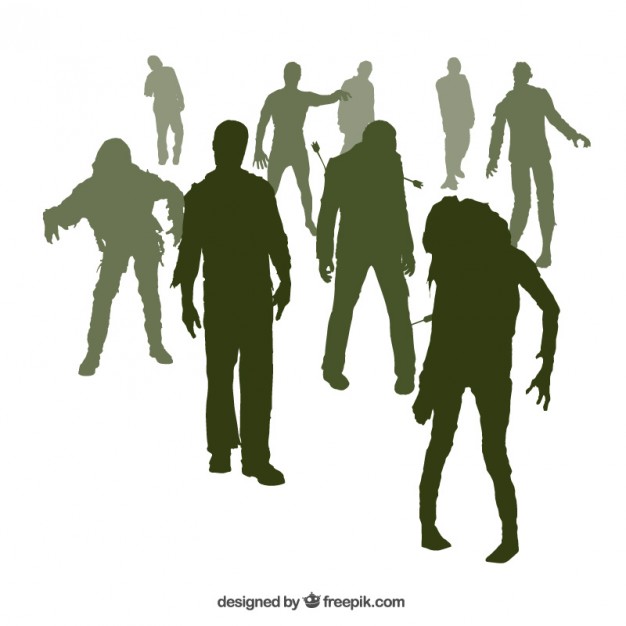 Zombie Silhouette Vector Free