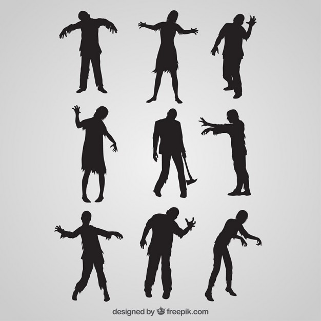Zombie Silhouette Vector Free