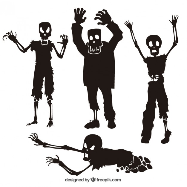 Zombie Silhouette Vector Free