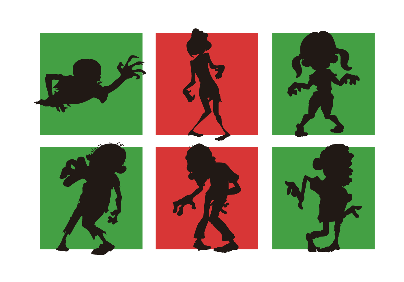 Zombie Silhouette Vector Free