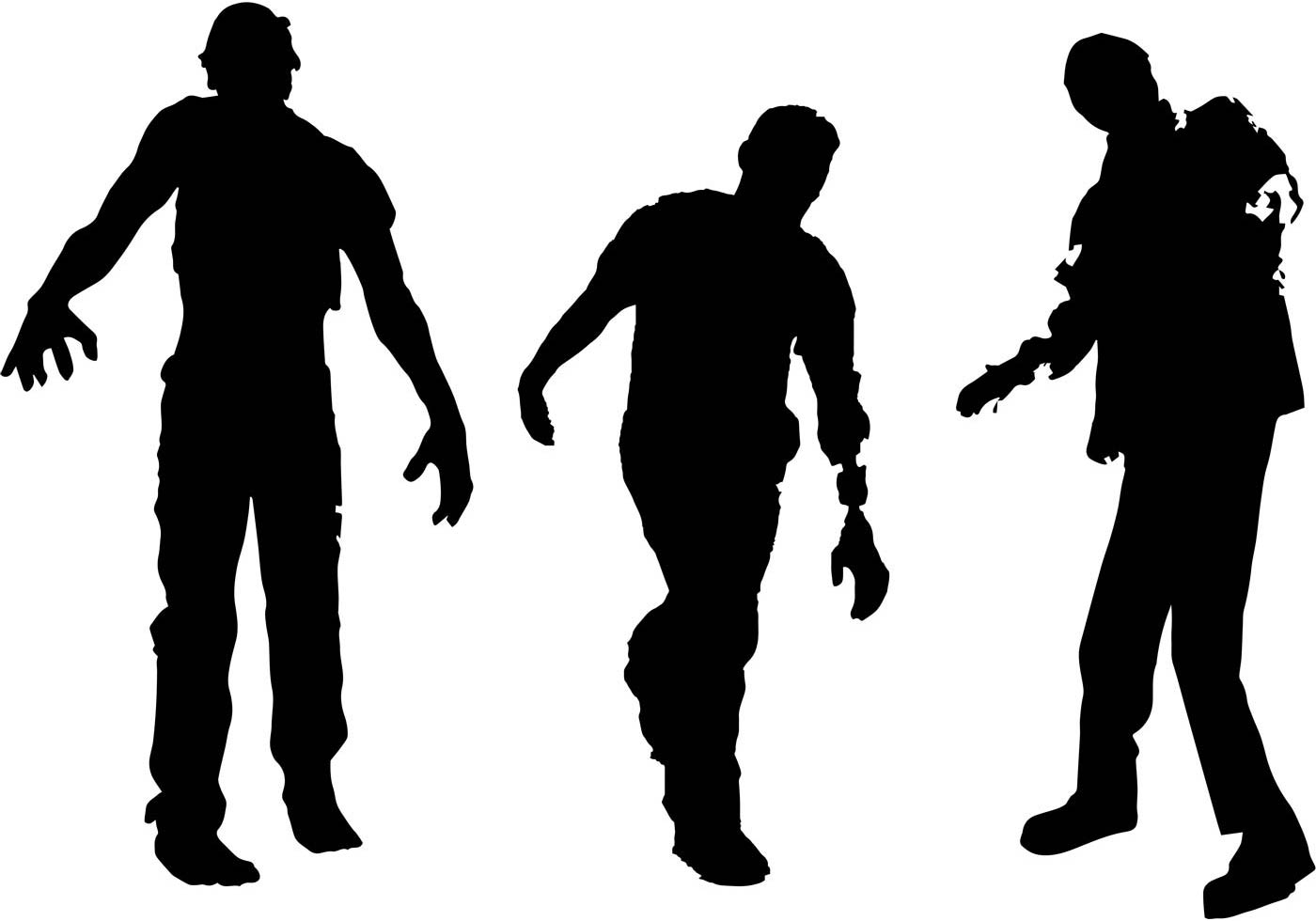 Zombie Silhouette Vector Free