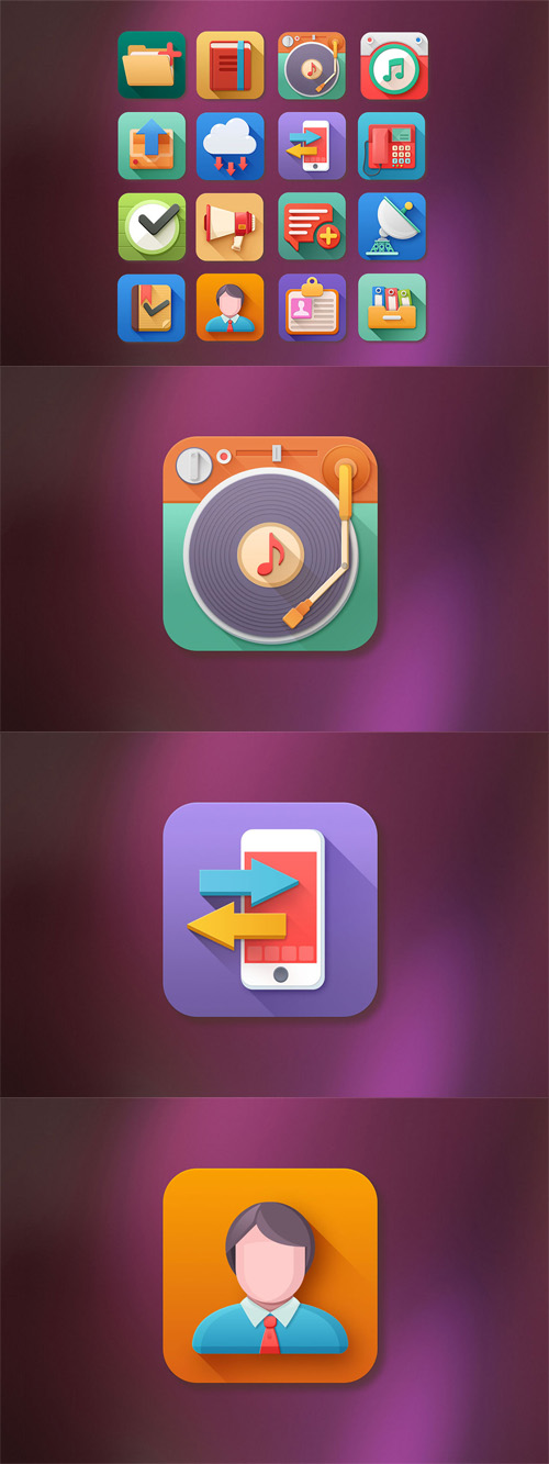 3D Flat Icons