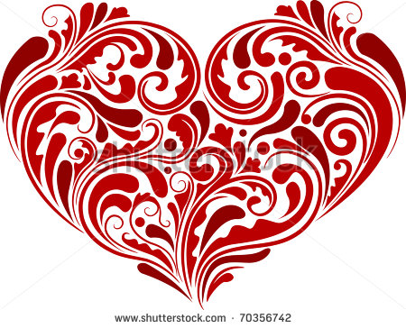 Abstract Vector Heart Swirls