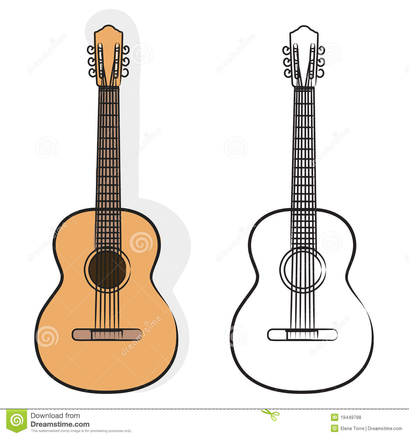 Acoustic Guitar Vector Free