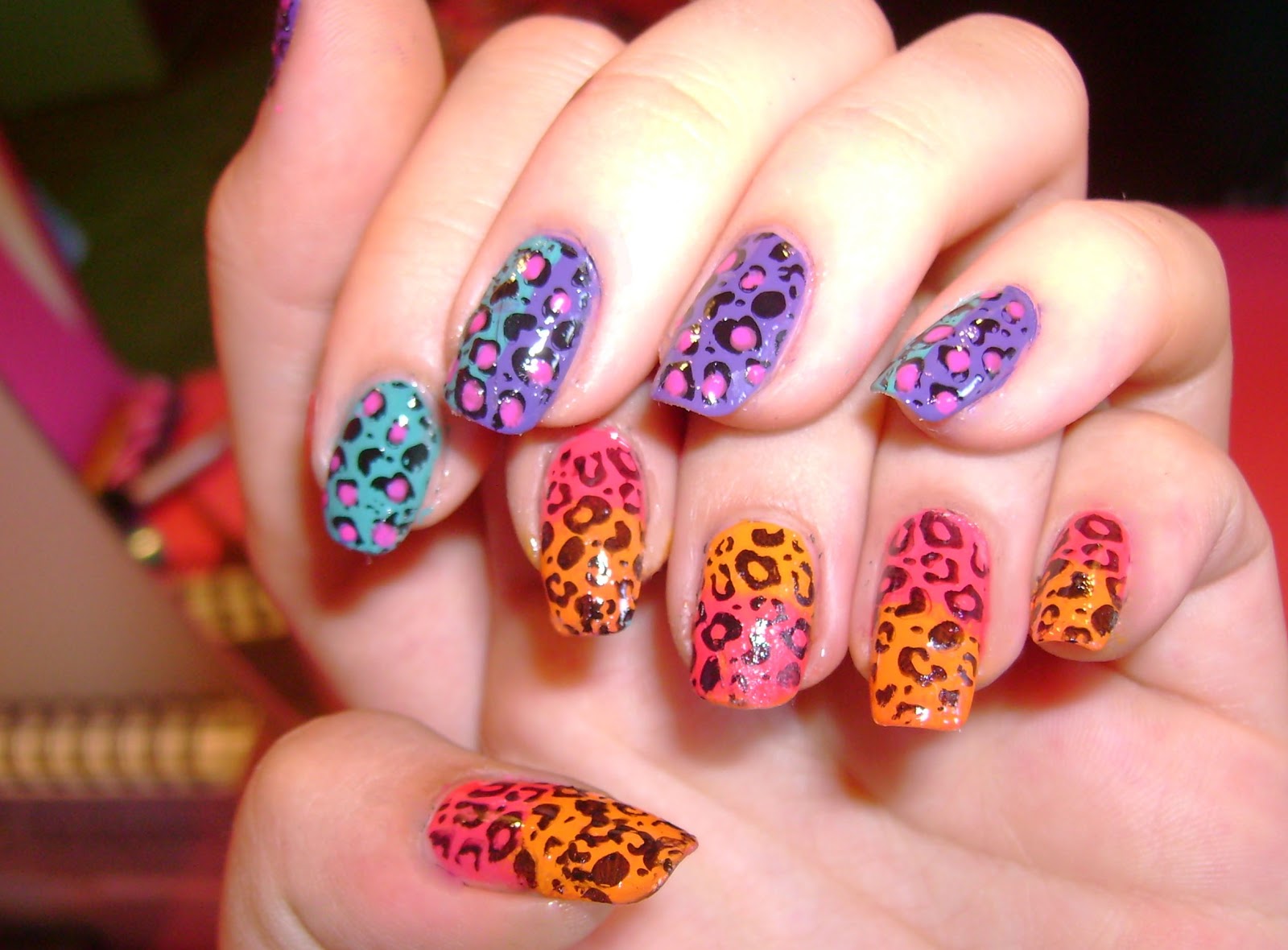 Animal Print Acrylic Nail Designs