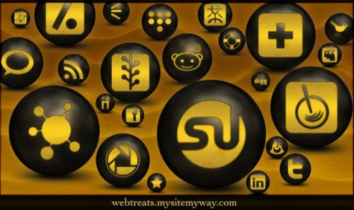 Antique Social Media Icons