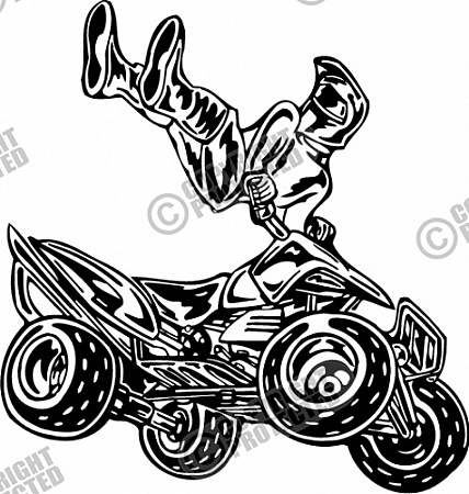 ATV Rider Vector Art