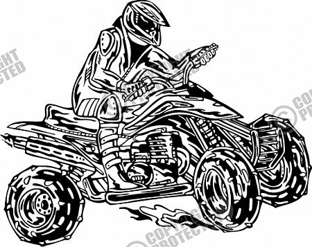 ATV Rider Vector Art