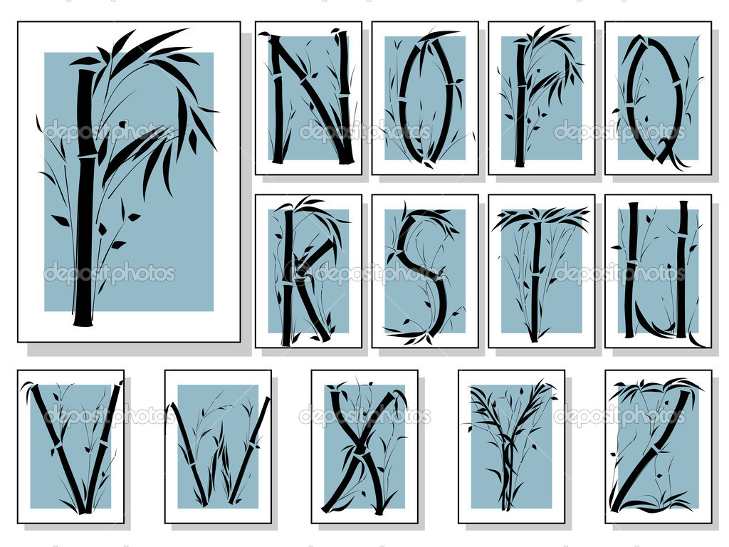 Bamboo Alphabet Font Styles