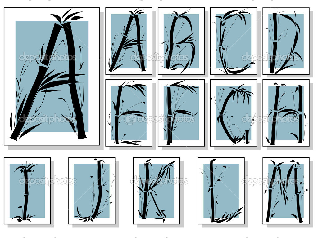Bamboo Alphabet Font Styles Bamboo Alphabet Font Styles