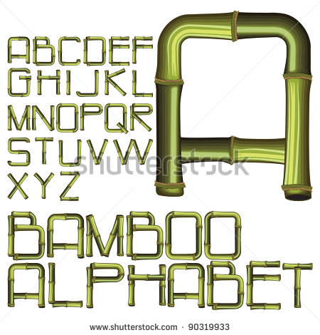 Bamboo Alphabet Font Bamboo Alphabet Font