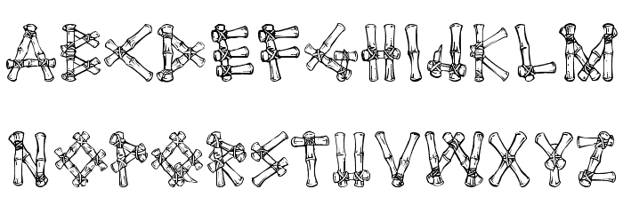 Bamboo Lettering Font Bamboo Lettering Font