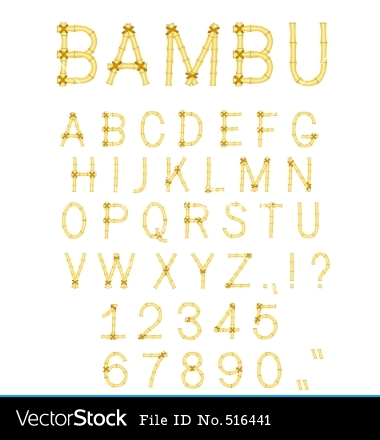 Bamboo Lettering Font Bamboo Lettering Font