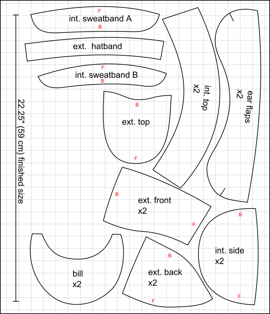 Baseball Cap Pattern Template