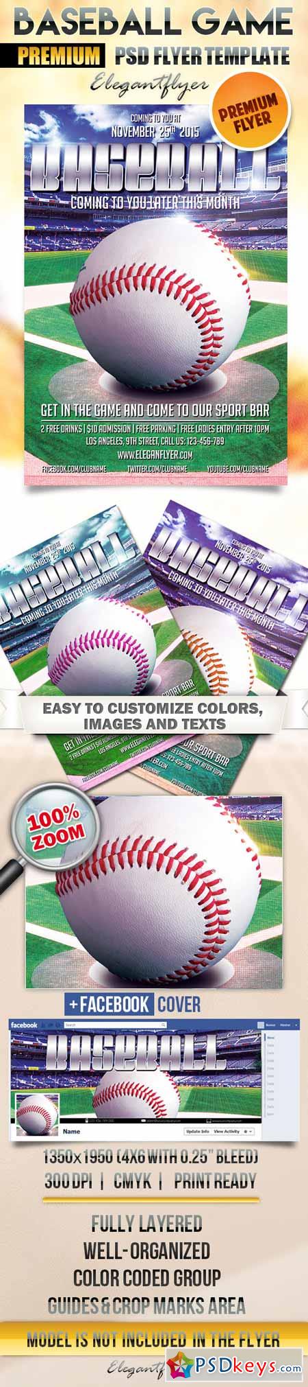 Baseball Game Flyer Template