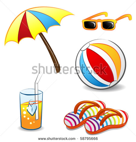 Beach Vector Objects for Summer