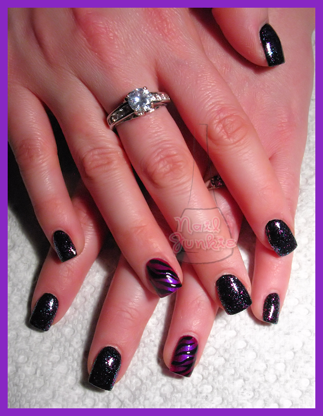 Black Acrylic Nail Designs