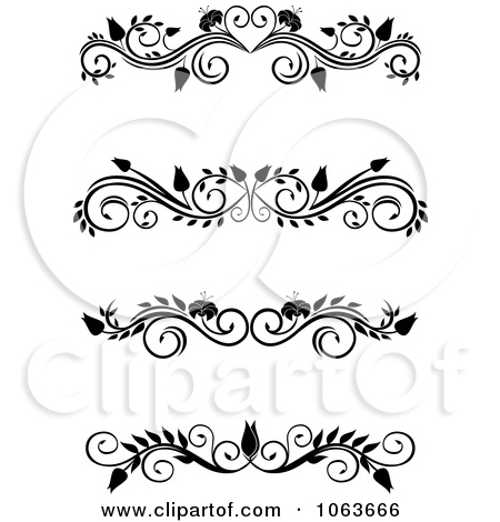 Black and White Flourish Border