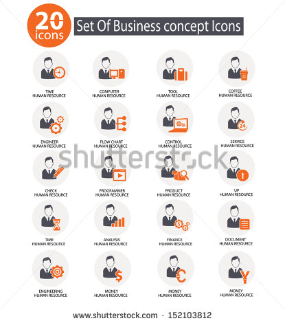 Black and White Project Management Icons
