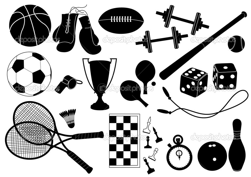 Black and White Sports Equipment