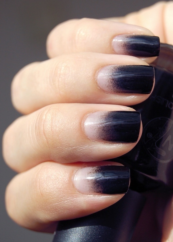 Black Ombre Nails Black Ombre Nails