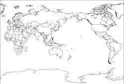 Blank World Map Pacific Ocean Blank World Map Pacific Ocean