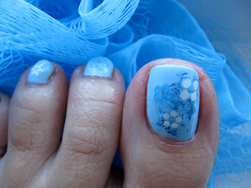 Blue Toe Nail Design Blue Toe Nail Design