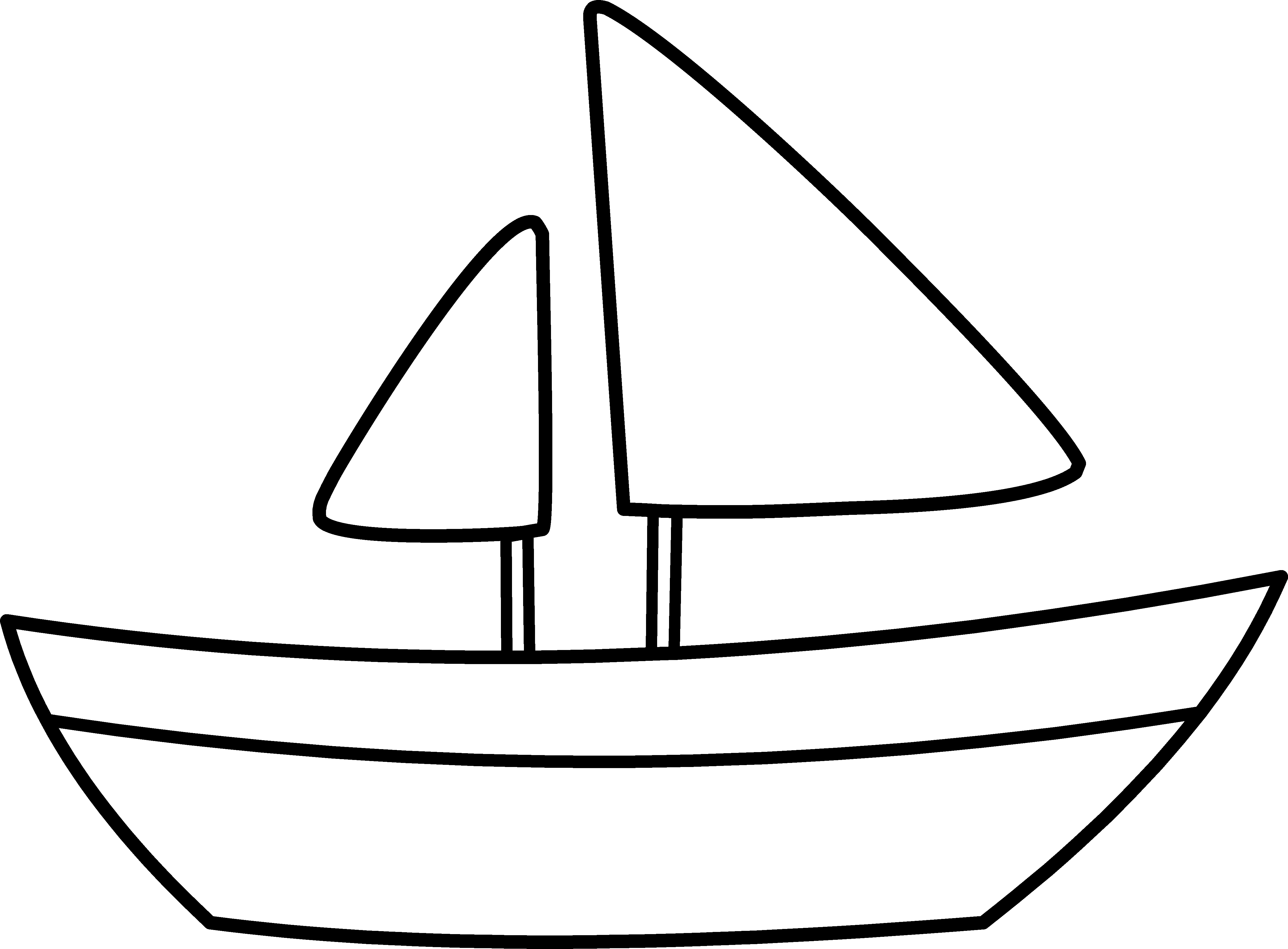 Boat Clip Art Black and White