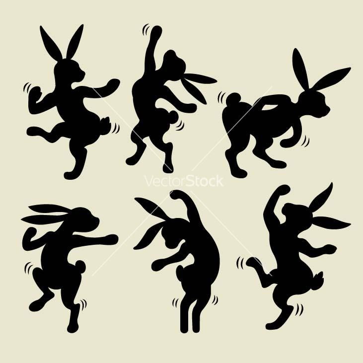 Bunny Rabbit Silhouette Vectors